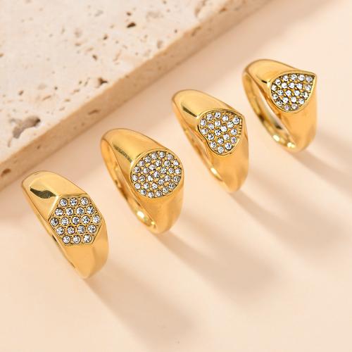 Rhinestone Stainless Steel Pendants, 304 Stainless Steel, plated  & for woman & with rhinestone, golden 