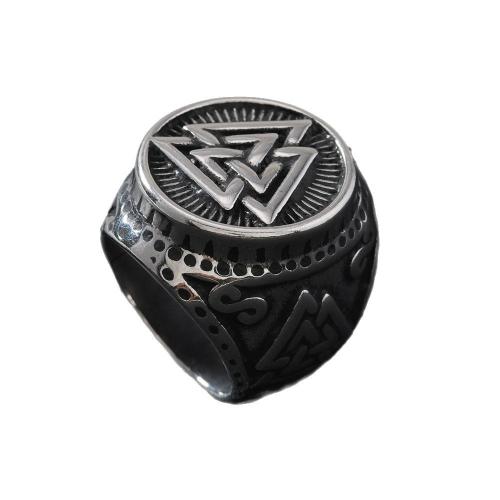 Bague en acier inoxydable, Acier inoxydable 304, Placage, bijoux de mode & normes différentes pour le choix & pour homme, couleur originale, Vendu par PC