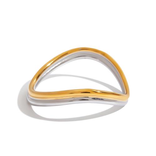Stainless Steel Bangle, 304 Stainless Steel, plated, fashion jewelry & for woman & two tone 