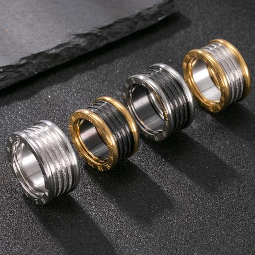 Bague en acier inoxydable, Acier inoxydable 304, Placage, normes différentes pour le choix & pour homme & givré, plus de couleurs à choisir, Vendu par PC