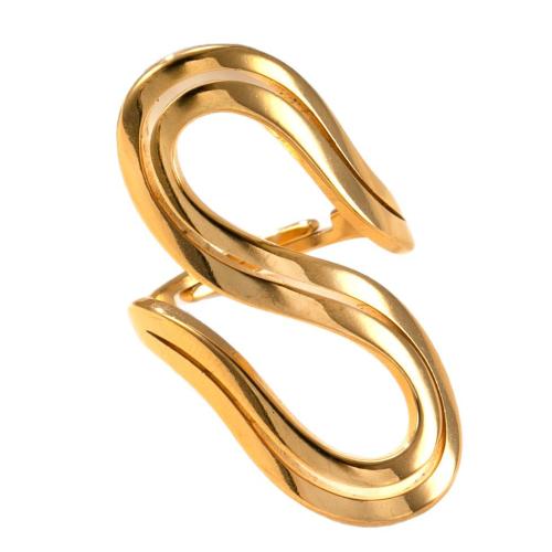 Bague en acier inoxydable, Acier inoxydable 304, Plaqué or 18K, bijoux de mode & pour femme & creux, Vendu par PC