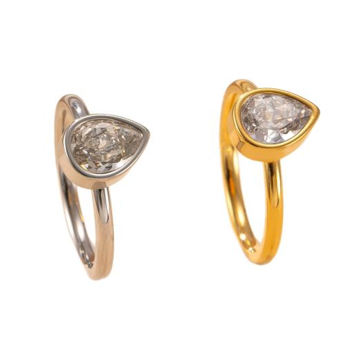 Bague en acier inoxydable , Acier inoxydable 304, Placage, unisexe & normes différentes pour le choix & avec strass, plus de couleurs à choisir, Vendu par PC