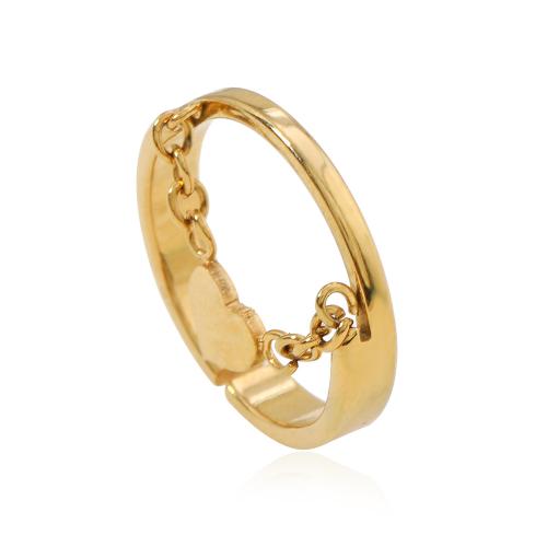 Bague en acier inoxydable, Acier inoxydable 304, Placage, bijoux de mode & pour homme, doré Vendu par PC