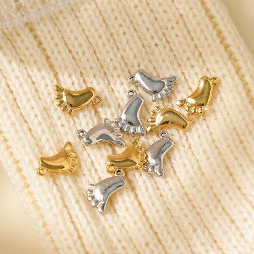 Pendentifs en acier inoxydable, Acier inoxydable 304, Pied, Placage, DIY, plus de couleurs à choisir Vendu par sac