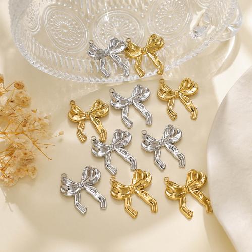 Pendentifs en acier inoxydable, Acier inoxydable 304, Noeud papillon, Placage, DIY, plus de couleurs à choisir Vendu par sac