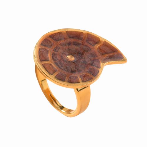 Bague en acier inoxydable, Acier inoxydable 304, avec coquille de trompette, Placage, bijoux de mode & unisexe, plus de couleurs à choisir Vendu par PC