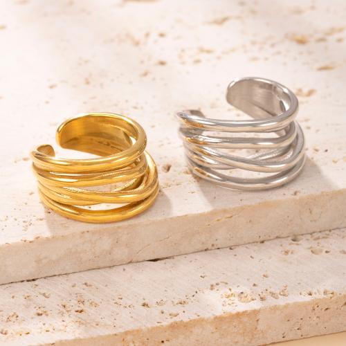 Bague en acier inoxydable, Acier inoxydable 304, Placage, bijoux de mode & pour femme & creux, plus de couleurs à choisir, Vendu par PC