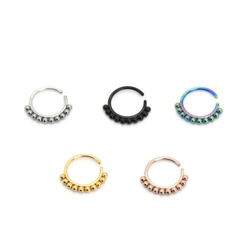 Bijoux de Piercing nez en acier inoxydable, Acier inoxydable 304, Placage, bijoux de mode & unisexe, plus de couleurs à choisir, Vendu par PC