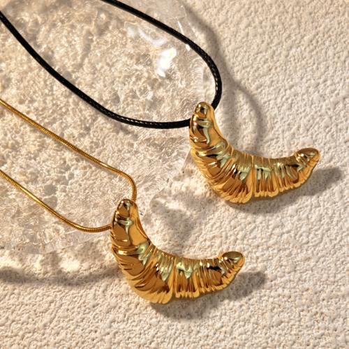 Stainless Steel Sweater Chain Necklace, 304 Stainless Steel, with Titanium Steel, Vacuum Ion Plating, fashion jewelry & for woman, golden 
