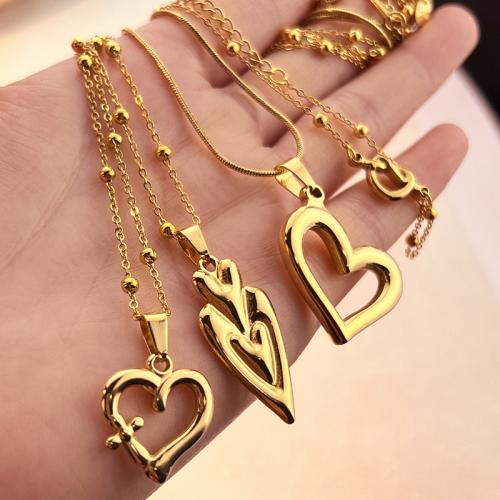 Parures de bijoux en acier inoxydable, Acier inoxydable 304, Placage, bijoux de mode & styles différents pour le choix & pour femme, doré, Vendu par PC