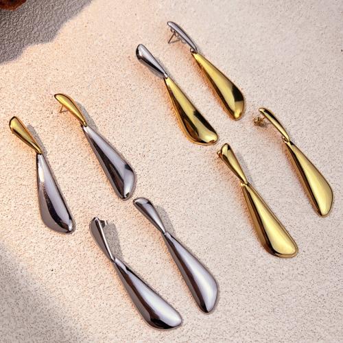 Boucle d'oreille goutte inox, Acier inoxydable 304, Placage, bijoux de mode & pour femme, plus de couleurs à choisir, Vendu par paire