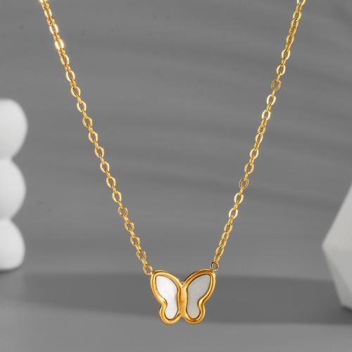 ステンレス鋼のジュエリーネックレス, 304ステンレススチール, とともに 白い貝, メッキ, ファッションジュエリー & 女性用, 無色, 長さ:約 45 センチ, 売り手 パソコン