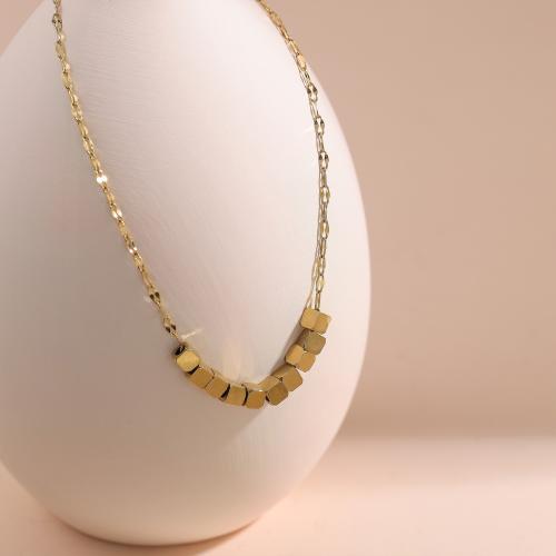 Collar de cadena suéter de acero inoxidable, acero inoxidable 304, chapado, Joyería & para mujer, dorado, longitud:aproximado 41-50 cm, Vendido por UD