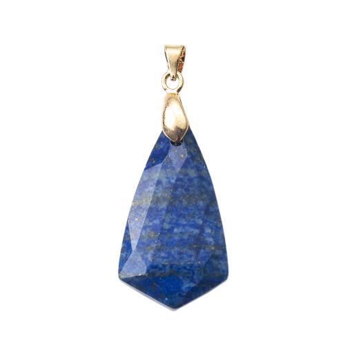 Natural Lapis Lazuli Pendants, DIY, blue 