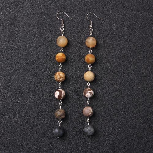Gemstone Drop Earring, with Iron, fashion jewelry 