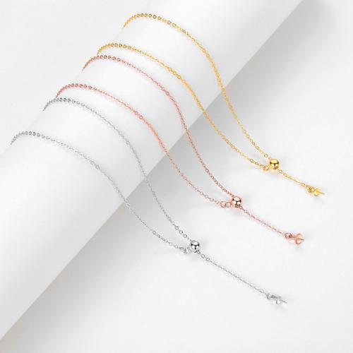 Collier en argent sterling chaîne, argent sterling 925, normes différentes pour le choix & chaîne ovale & pour femme, plus de couleurs à choisir, Vendu par PC[