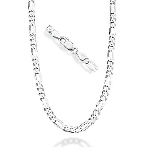 Collier en argent sterling chaîne, argent sterling 925, mère et fils de la chaîne & unisexe & Coupe de fleurs & normes différentes pour le choix, argent, Vendu par PC[