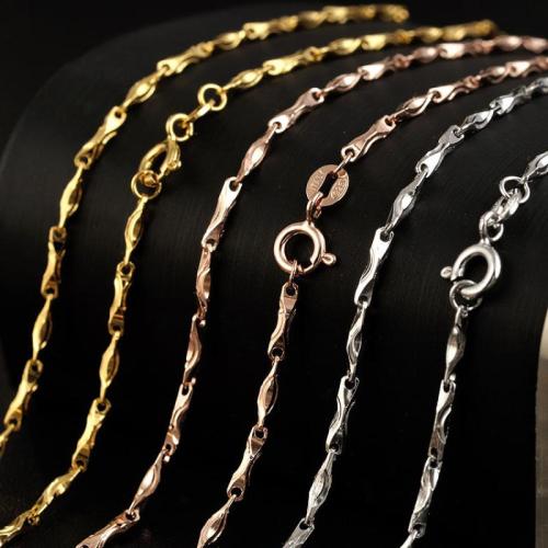 Collier en argent sterling chaîne, argent sterling 925, chaîne de lingots & normes différentes pour le choix & pour femme, plus de couleurs à choisir, Vendu par PC[