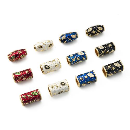 Perle tube en laiton, Placage, DIY & émail, plus de couleurs à choisir, protéger l'environnement, sans nickel, plomb et cadmium Vendu par PC