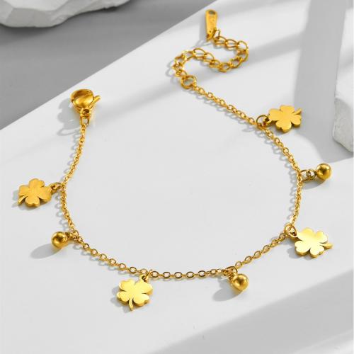 Edelstahl Charm Armband, 304 Edelstahl, plattiert, Modeschmuck & für Frau, goldfarben, Länge:ca. 16 cm, verkauft von PC