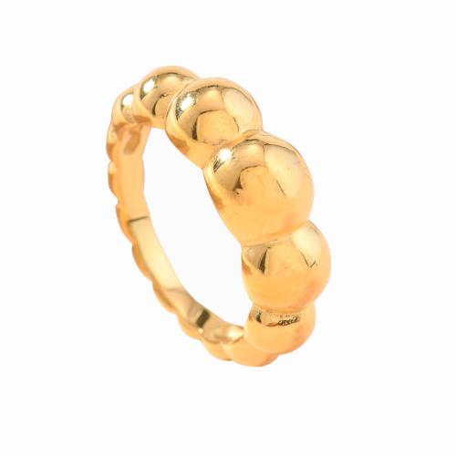Edelstahl Fingerring, 304 Edelstahl, plattiert, Modeschmuck & verschiedene Stile für Wahl & für Frau, goldfarben, Größe:8, verkauft von PC