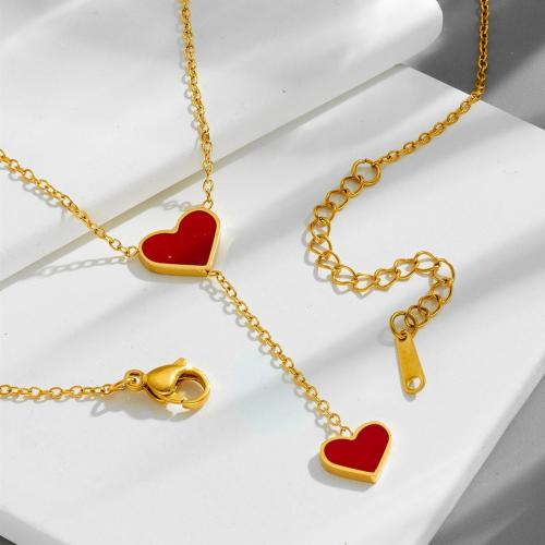 Edelstahl Schmucksets, 304 Edelstahl, mit Acryl Strass, plattiert, Modeschmuck & verschiedene Stile für Wahl & für Frau, goldfarben, Länge:ca. 41-50 cm, verkauft von PC