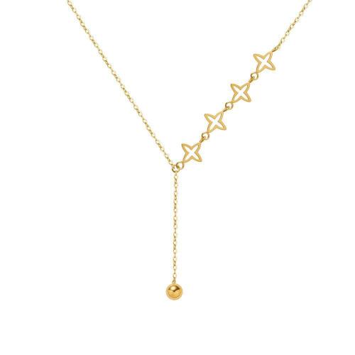 Edelstahl Schmuck Halskette, 304 Edelstahl, 18K vergoldet, Modeschmuck & für Frau & hohl, Länge:ca. 45 cm, verkauft von PC