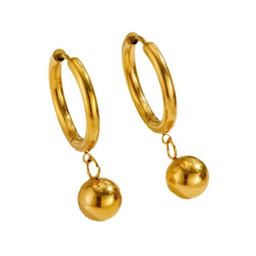 Boucle d'oreille goutte inox, Acier inoxydable 304, Placage, bijoux de mode & pour femme, doré Vendu par paire