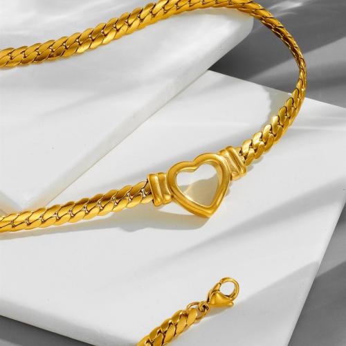 Parures de bijoux en acier inoxydable, Acier inoxydable 304, Placage, styles différents pour le choix & pour femme & creux, doré, Necklace :45cm; Bracelet :16cm., Vendu par PC
