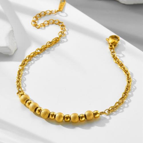 Bracelet en acier inoxydable, Acier inoxydable 304, Placage, bijoux de mode & pour femme, doré Environ 16 cm, Vendu par PC