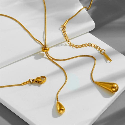 Parures de bijoux en acier inoxydable, Acier inoxydable 304, Placage, bijoux de mode & styles différents pour le choix & pour femme, doré Environ 41-50 cm, Vendu par PC