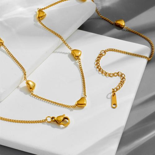 Parures de bijoux en acier inoxydable, Acier inoxydable 304, Plaqué or 18K, bijoux de mode & styles différents pour le choix & pour femme, Necklace :40cm; Bracelet :16cm., Vendu par PC