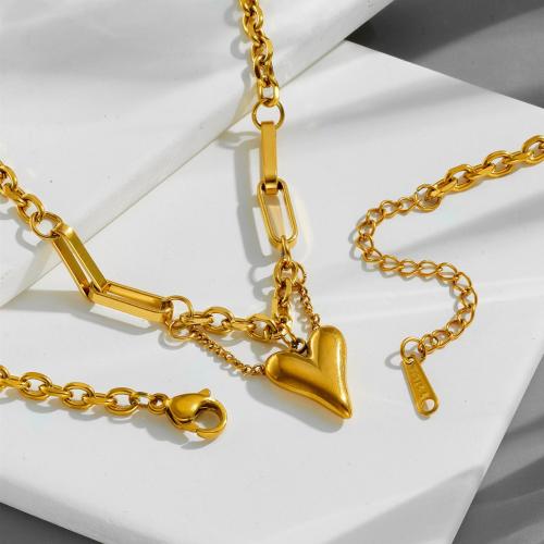 Parures de bijoux en acier inoxydable, Acier inoxydable 304, Plaqué or 18K, bijoux de mode & styles différents pour le choix & pour femme, Necklace :40cm; Bracelet :16cm., Vendu par PC