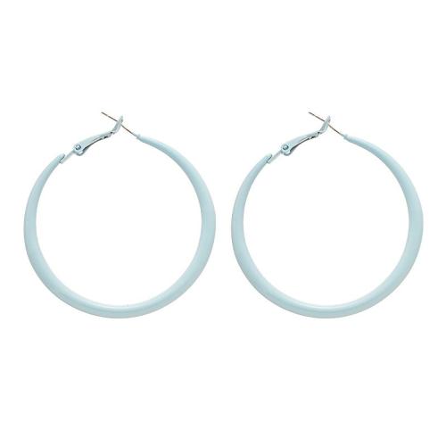 Iron Hoop Earring, plated, fashion jewelry & for woman [