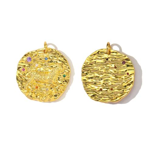Cubique Pendentif en laiton zircon pavent, Placage de couleur d'or, DIY & styles différents pour le choix & pavé de micro zircon, doré Vendu par sac