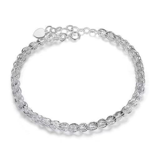 Bracelet Sterling Silver Chain, argent sterling 925, normes différentes pour le choix & pour femme, plus de couleurs à choisir, Vendu par PC[
