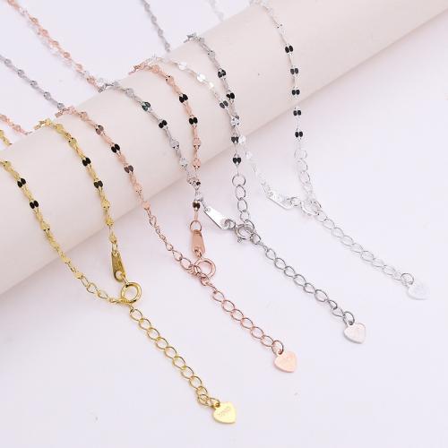 Collier en argent sterling chaîne, argent sterling 925, normes différentes pour le choix & pour femme, plus de couleurs à choisir, Vendu par PC[
