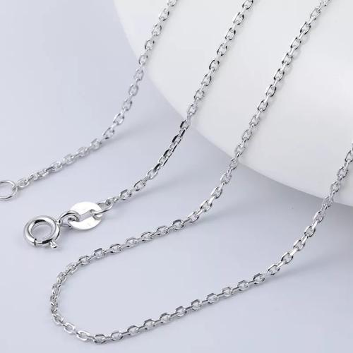 Collier en argent sterling chaîne, argent sterling 925, Chaîne transversale & normes différentes pour le choix & pour femme, plus de couleurs à choisir, Vendu par PC[