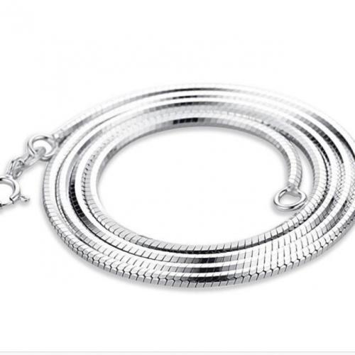 Collier en argent sterling chaîne, Argent sterling 925, normes différentes pour le choix & chaîne serpent, argent, Vendu par PC[
