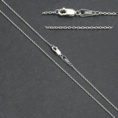 Collier en argent sterling chaîne, Argent sterling 925, Chaîne transversale & normes différentes pour le choix, plus de couleurs à choisir, Vendu par PC[