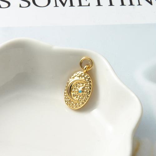 Bijoux pendentifs en laiton, avec turquoise, Placage, bijoux de mode, plus de couleurs à choisir, protéger l'environnement, sans nickel, plomb et cadmium Vendu par PC