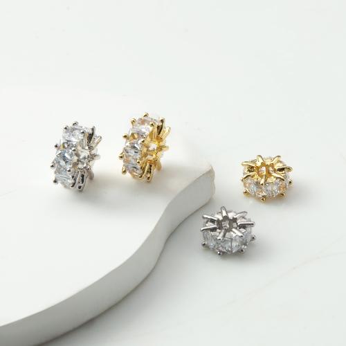 Perles zircon Micro Pave cubes, laiton, Placage, DIY & pavé de micro zircon, plus de couleurs à choisir, protéger l'environnement, sans nickel, plomb et cadmium Vendu par PC