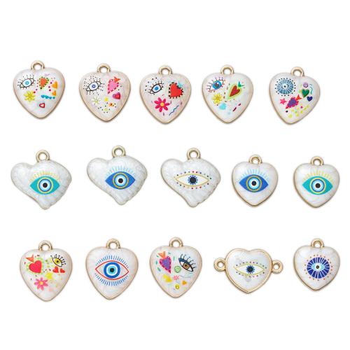 Zinc Alloy Enamel Pendants, gold color plated, DIY  