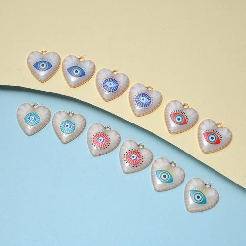 Zinc Alloy Pendant, with Resin, Heart, gold color plated, DIY & enamel 