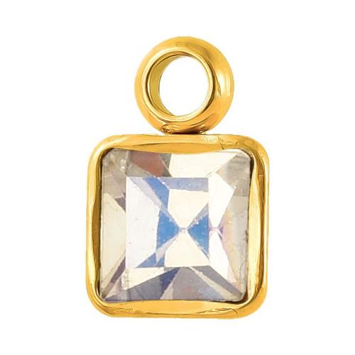 Rhinestone Stainless Steel Pendants, 304 Stainless Steel, with Glass Rhinestone, Vacuum Ion Plating, DIY 