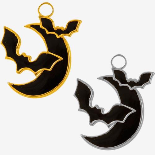 Pendentifs d'animaux en acier inoxydable , Acier inoxydable 304, Chauve-souris, Placage ionique sous vide, DIY & émail, plus de couleurs à choisir, Vendu par PC