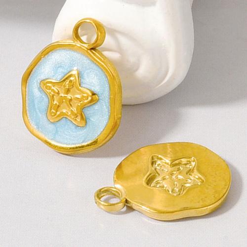 エナメル質のステンレス　ペンダント, 304ステンレススチール, 五芒星, 真空イオンプレーティング, DIY, 無色, 10パソコン/バッグ, 売り手 バッグ