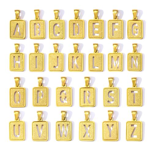 Pendentif de lettre en acier inoxydable, Acier inoxydable 304, cadre, Placage, DIY, plus de couleurs à choisir Vendu par sac