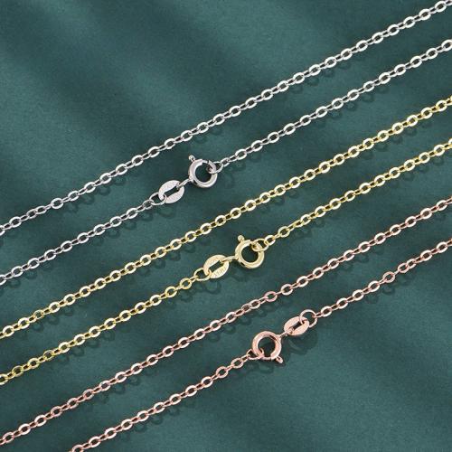 Collier en argent sterling chaîne, Argent sterling 925, Chaîne transversale & normes différentes pour le choix, plus de couleurs à choisir, Vendu par PC[