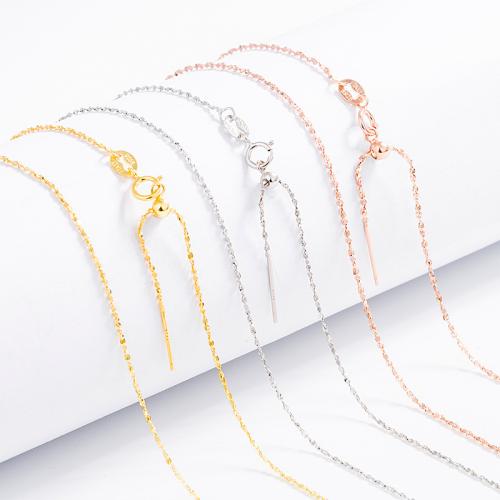 Collier en argent sterling chaîne, Argent sterling 925, DIY & normes différentes pour le choix, plus de couleurs à choisir, Vendu par PC[